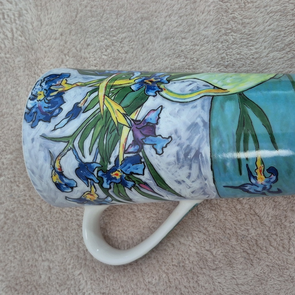 Chaleur Master Collection Vincent Van Gogh Irises Travel Mug By D. Burrows. EUC - Picture 2 of 7
